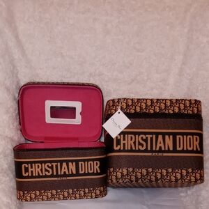 Dior Black and Tan Cosmetic Case Duo